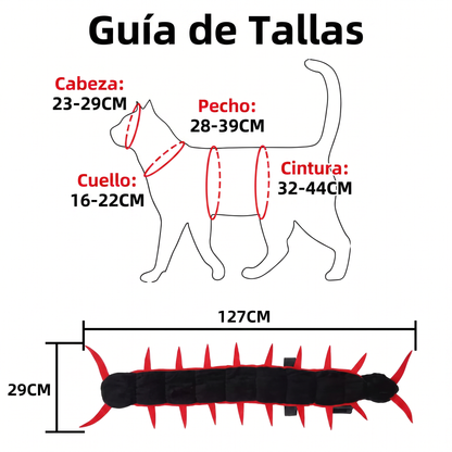 Disfraz de Ciempiés para Gato — Halloween/Día de Muertos